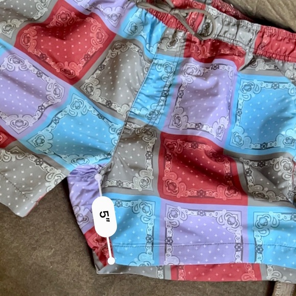 Pop Man Unisex Multi-colored Swim Shorts - Picture 7 of 8